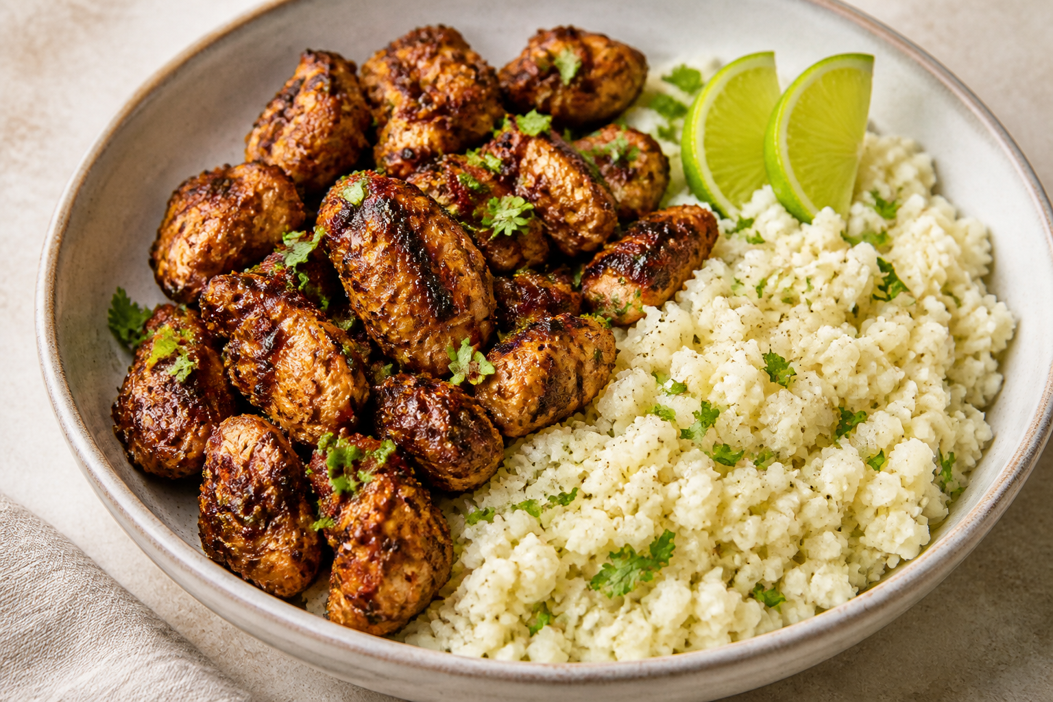 Jerk Chicken Coconut Cauliflower Rice